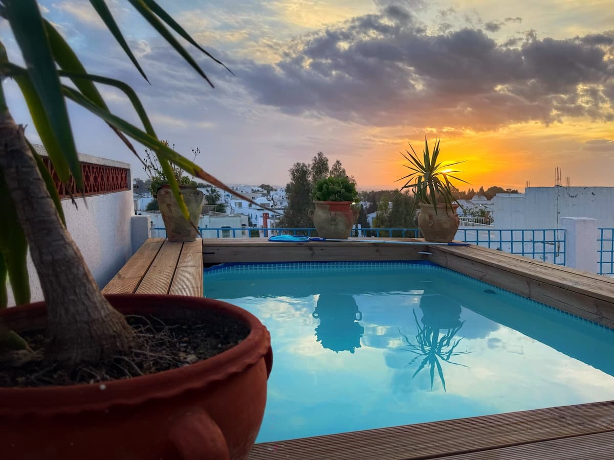 Panoramic blue/private pool in Sidi Bousaid - image 1